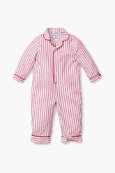 Infant Antique Red Ticking Romper